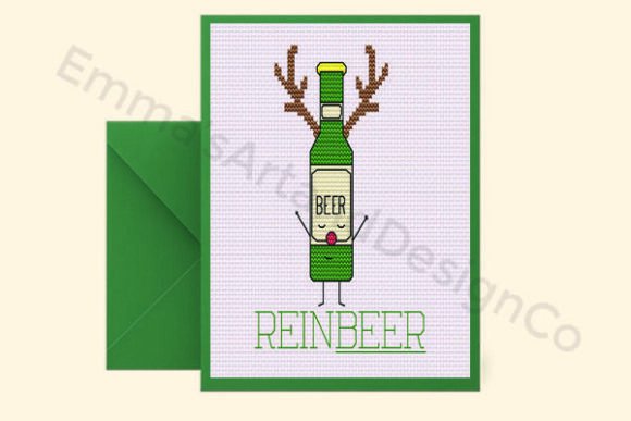 Reinbeer, Stitch Christmas Card