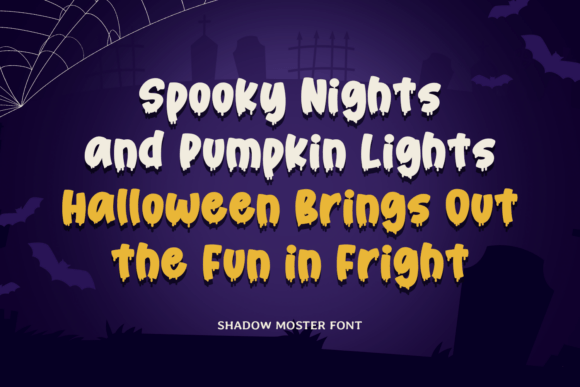 Shadow Monster Font PNG with transparent background - Preview 4