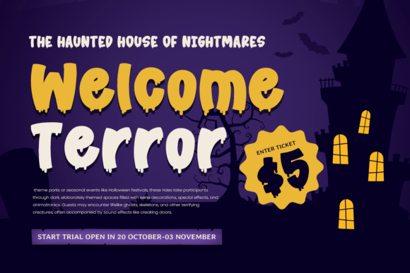 Shadow Monster Font PNG with transparent background - Preview 5
