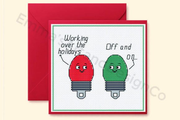 Working Holidays, Stitch Christmas Card
