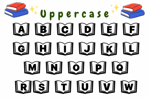 Alphabet Book Font PNG with transparent background - Preview 1
