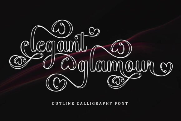 Barbie Valentines Outline Font - Preview 3