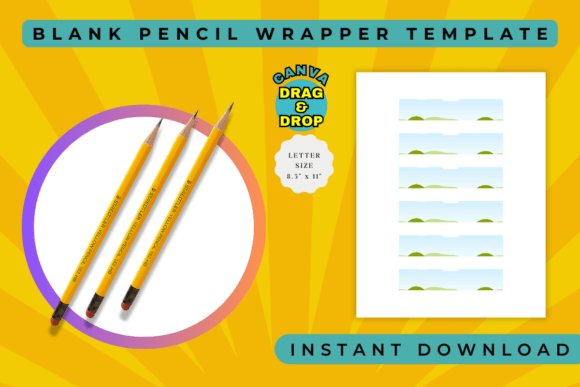 Blank Pencil Wrapper Template