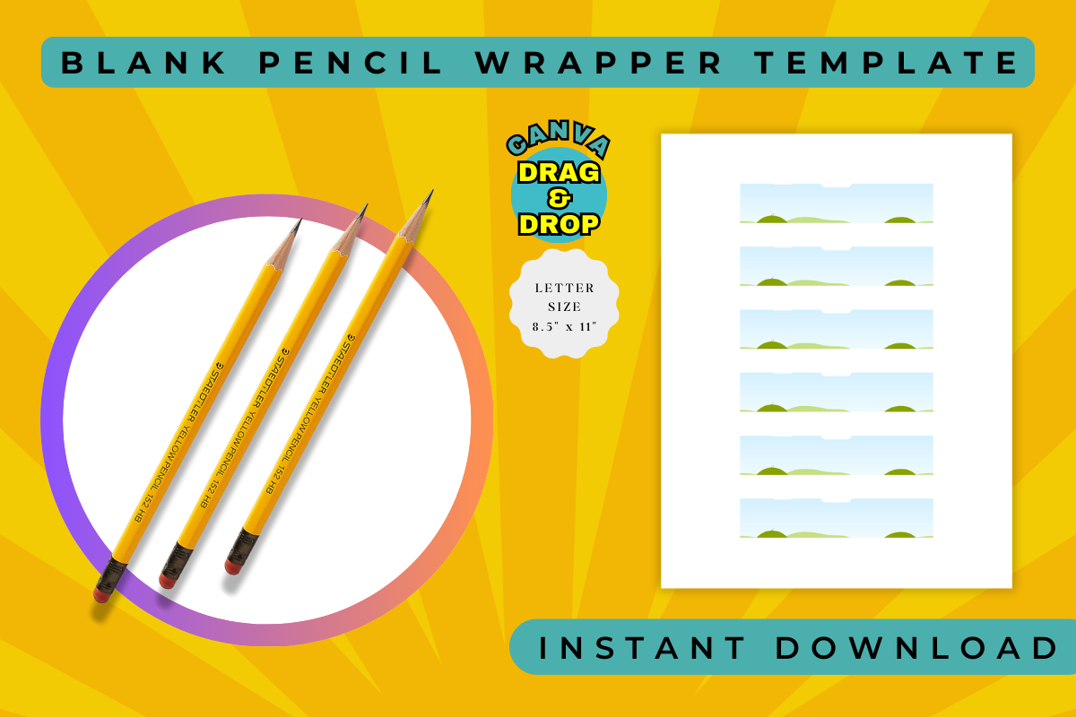 Blank Pencil Wrapper Template