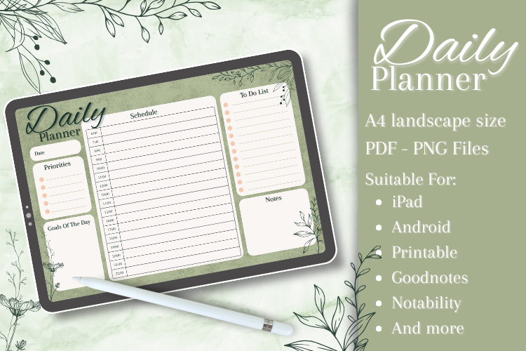 Daily Planner Printable Template