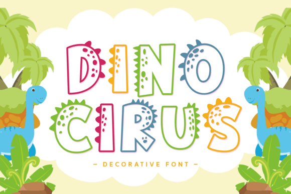 Preview specimen of Dino Cirus decorative font