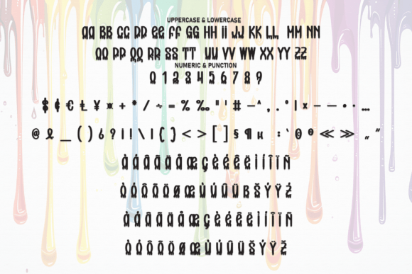 Drips Rainbow Font - Preview 6