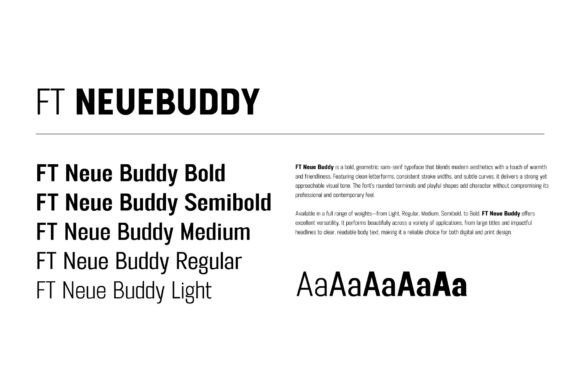 Ft Neue Buddy Font PNG with transparent background - Preview 1