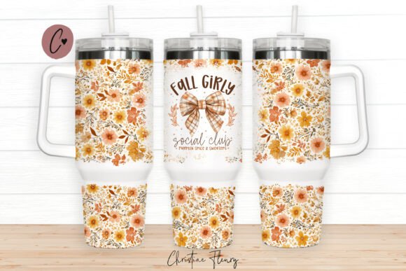 Fall Girly Social Club 40oz Tumbler Wrap