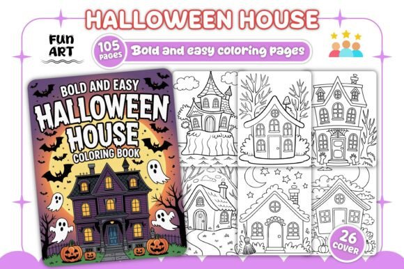 Halloween House Coloring Book for Adult
