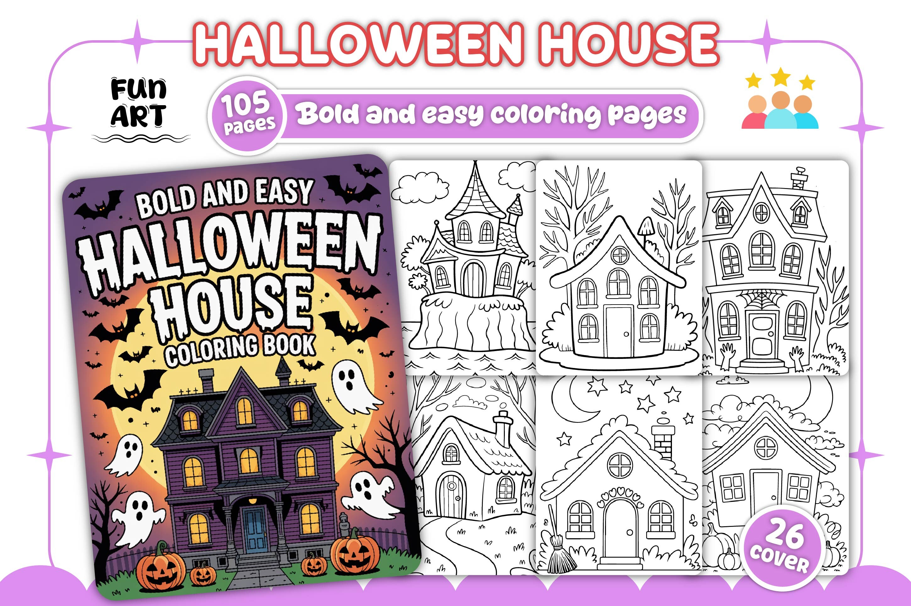 Halloween House Coloring Book for Adult