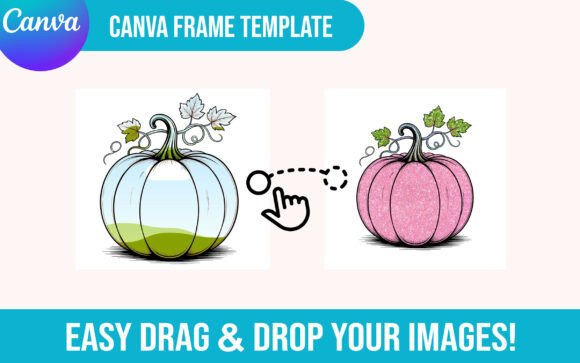 Halloween Pumpkin Canva Frame Template
