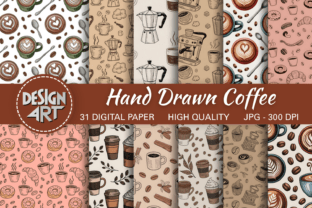 Hand Drawn Coffee Digital Papers