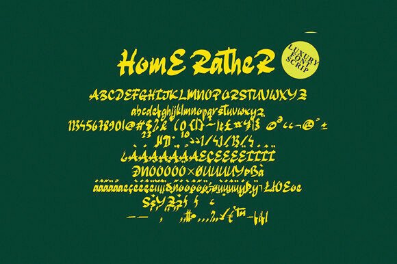 Home Rather Font PNG with transparent background - Preview 1