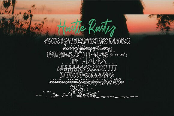 Husttle Rusty Font font preview - 2