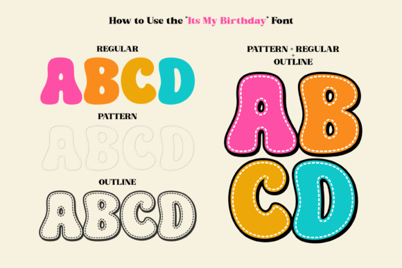 Its My Birthday Font - Preview 4