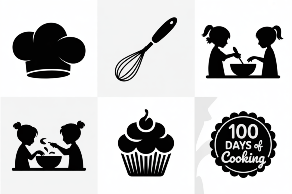 Kids Cooking SVG Bundle Chef Hat Whisk Graphic Crafts By rabiulalam97677