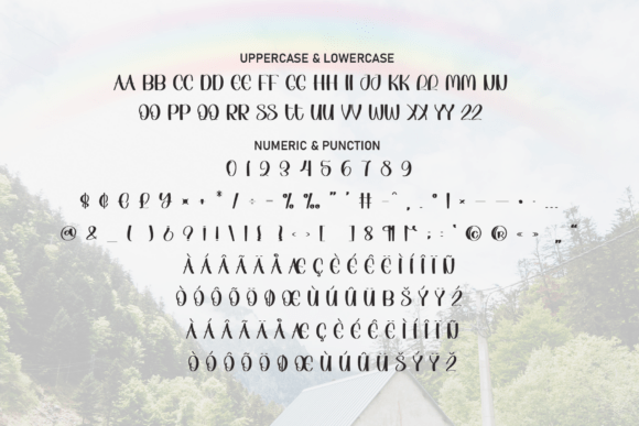Nothing Rainbow Font PNG with transparent background - Preview 6