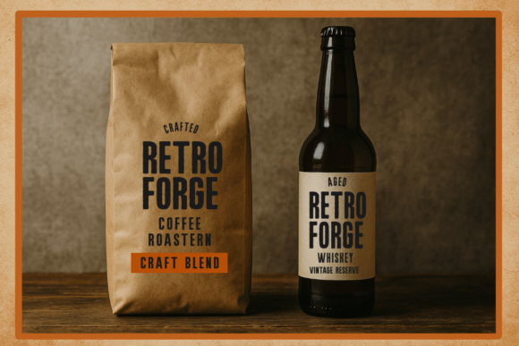 Retroforge Font PNG with transparent background - Preview 3
