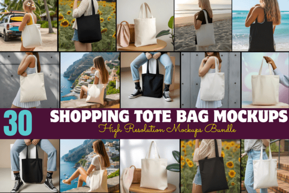Shopping Tote Bag Mockups Bundle Graphic Product Mockups By Mockups Verse Pro