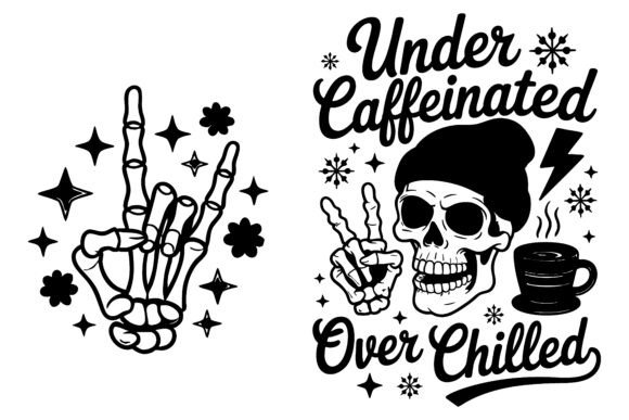 Skeleton Hand Peace Sign Skull Coffee Cu