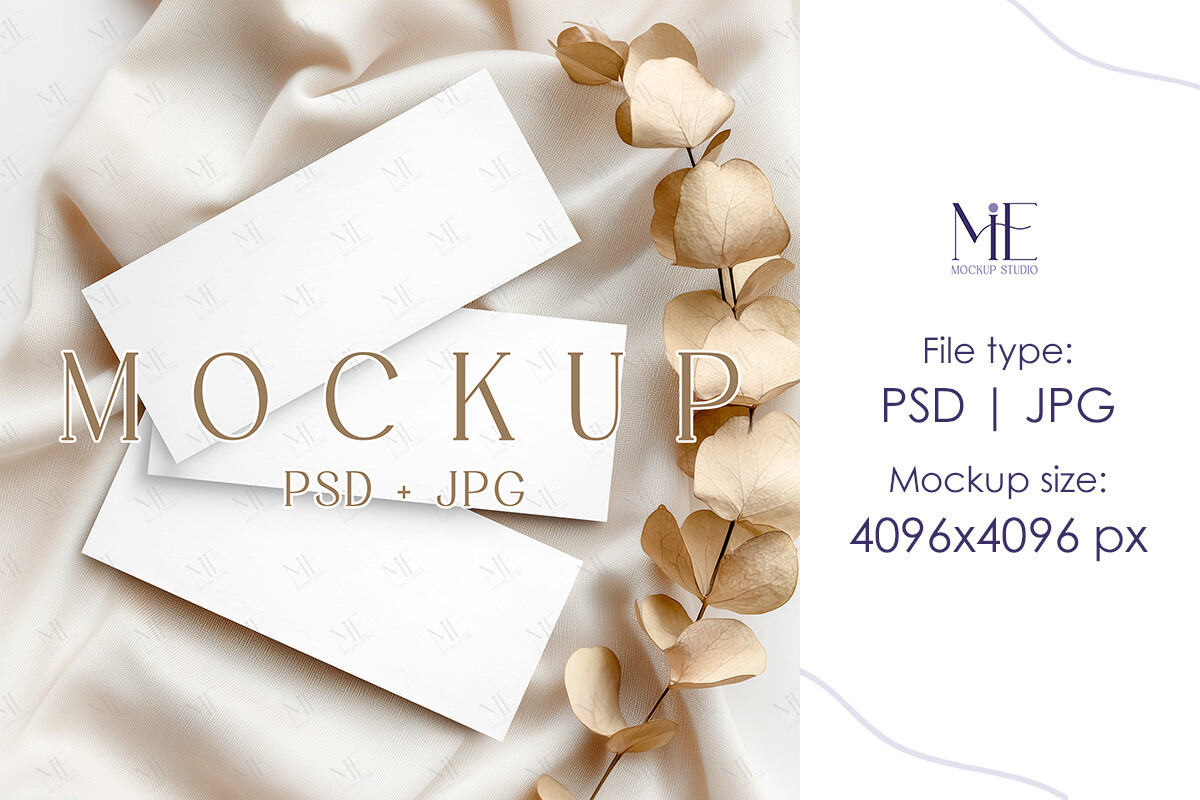 Ticket Mockup, Gift Certificate Mockup