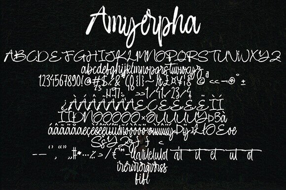 Amyerpha Font PNG with transparent background - Preview 1