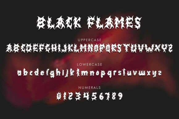 Black Flames Font - Preview 6