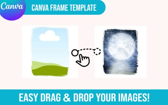 Brushstroke Canva Frame Custom Template