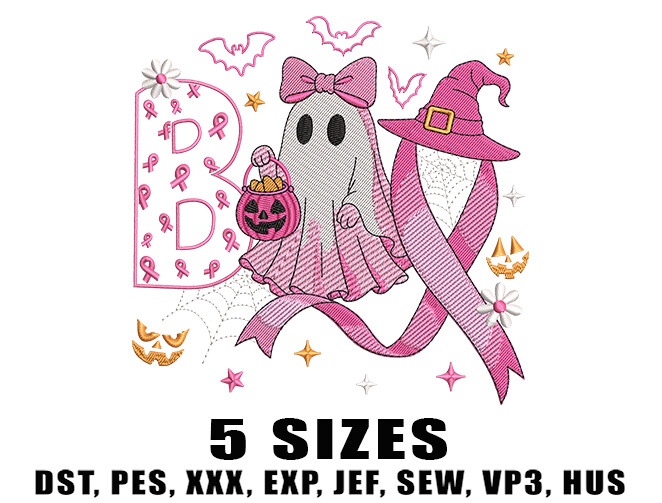 Cancer Ghost Sheet Embroidery Design