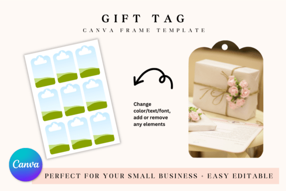 Canva Frame Template, Gift Tag Template