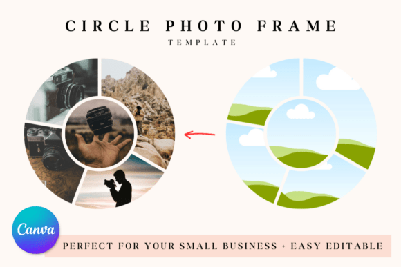 Circle Photo Frame Template