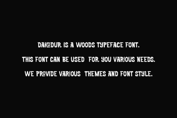 Dakodur Font - Preview 3