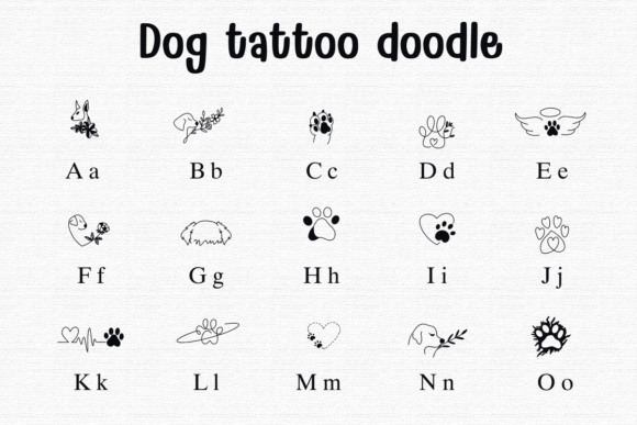 Dog Tattoo Doodle Font - Preview 1
