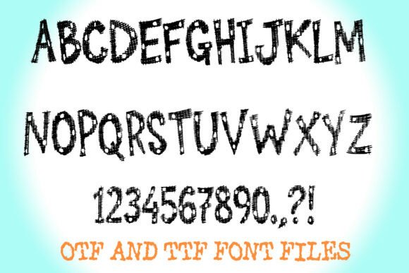 Embroidery Thread Worn Font - Preview 1