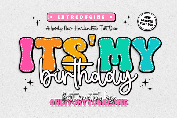 Its My Birthday Font - Preview 1