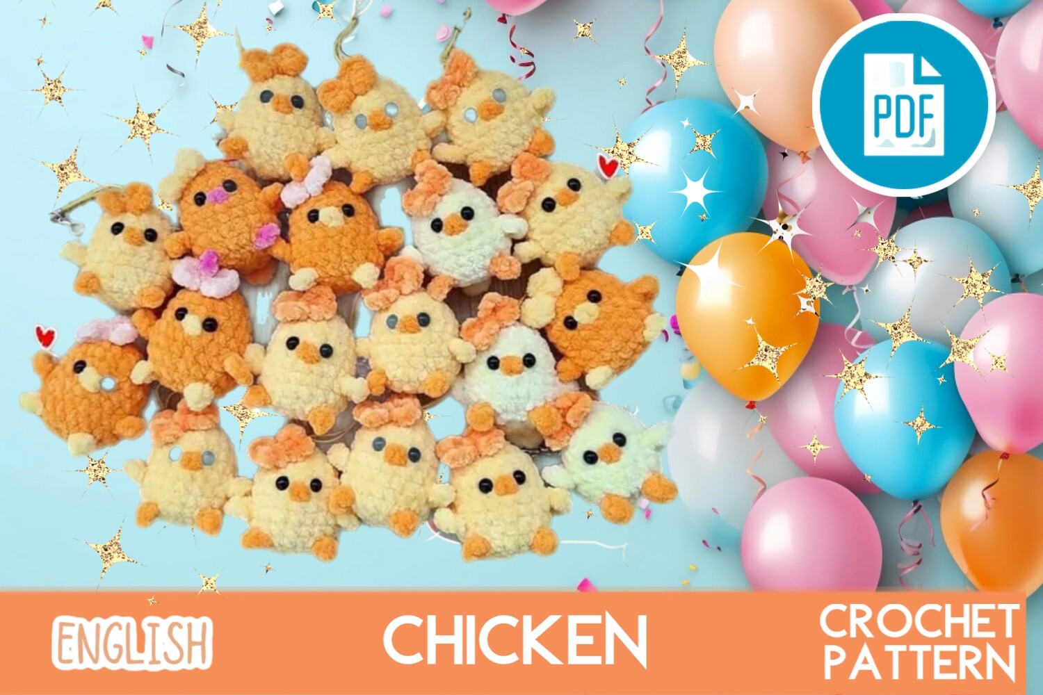 Chicken, Crochet Bird / Easter / PDF