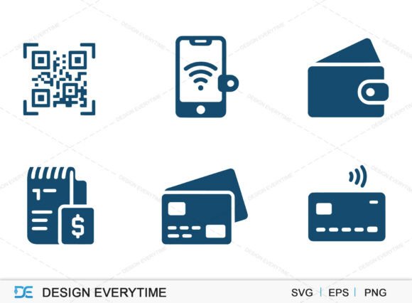 Digital Payments Icon Set, Icon Design