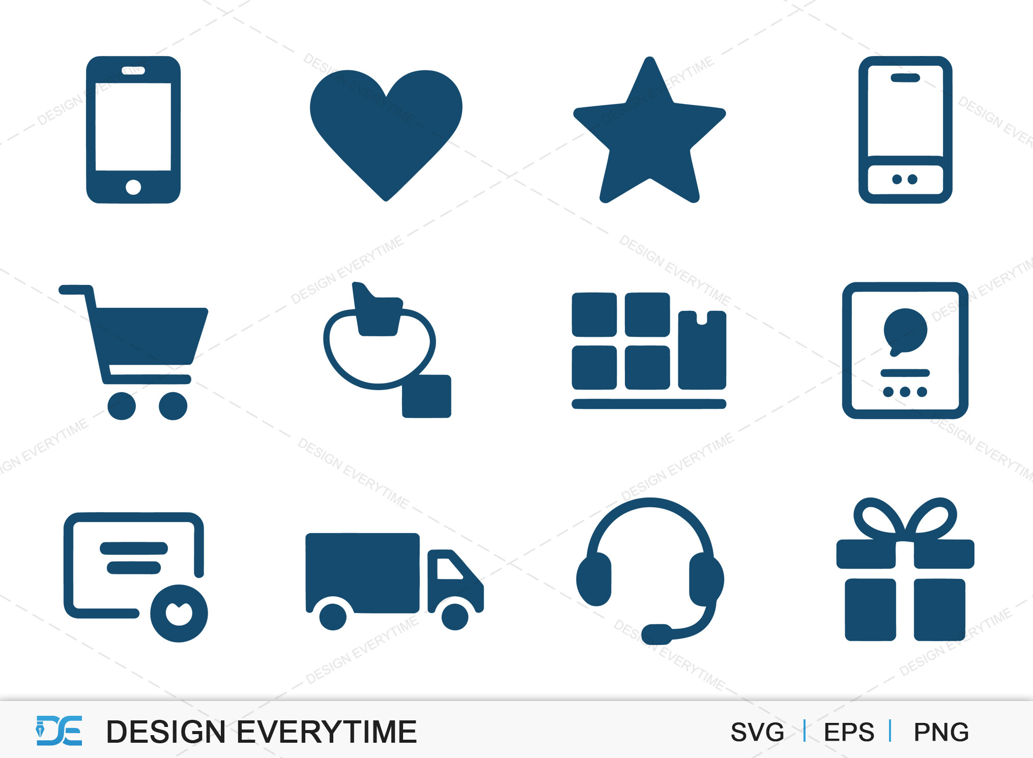 E Commerce Apps Icon Set, Icon Design