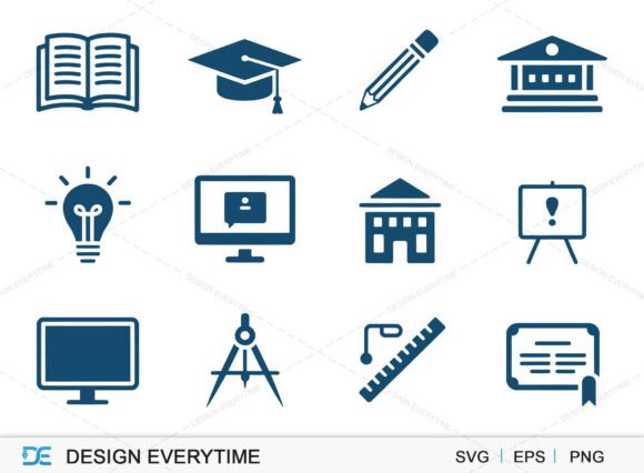 Education & Learning Icon Set, Icons