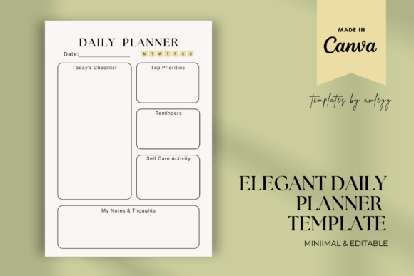 Coquette Daily Routine Planner Template Graphic by Templates by amleyy ...