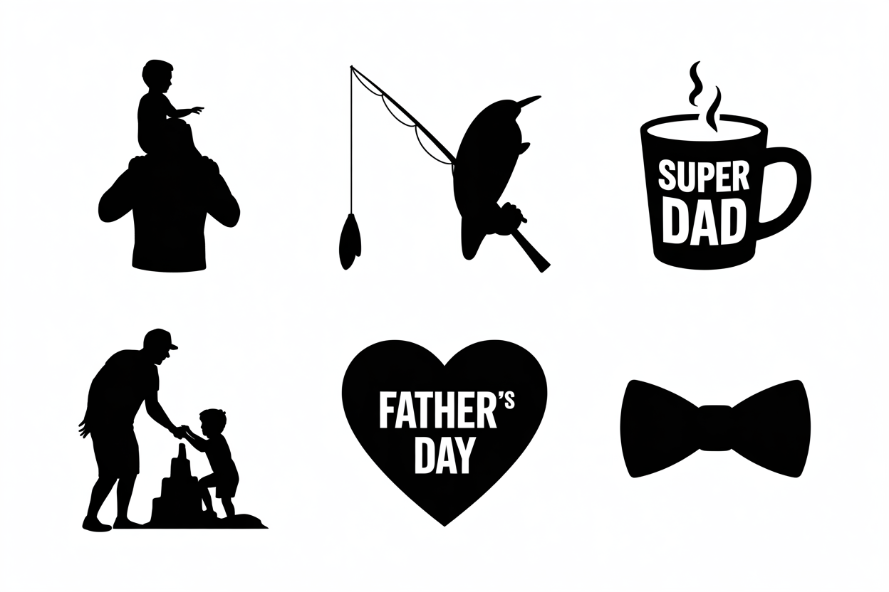Fathers Day Silhouette Bundle SVG