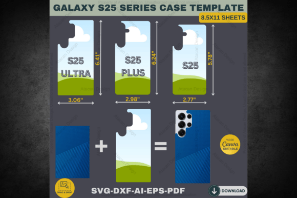 Galaxy S25 Phone Case Template SVG & DXF Graphic by atacanwoodbox   Creative Fabrica