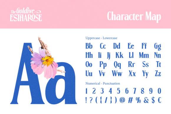 Goldive Estharose Regular Font - Preview 1