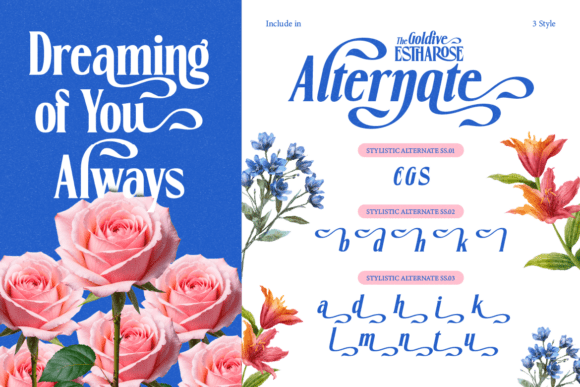 Goldive Estharose Regular Font - Preview 6
