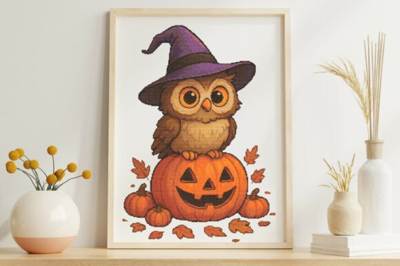 Halloween Owl on Pumpkin