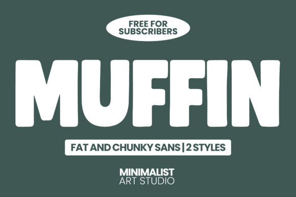 Muffin Sans-Serif-Schriftarten Schriftart Von Minimalistartstudio