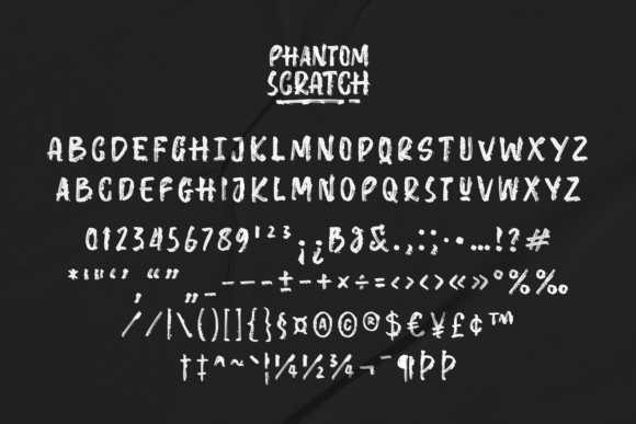 Phantom Scratch Font PNG with transparent background - Preview 5