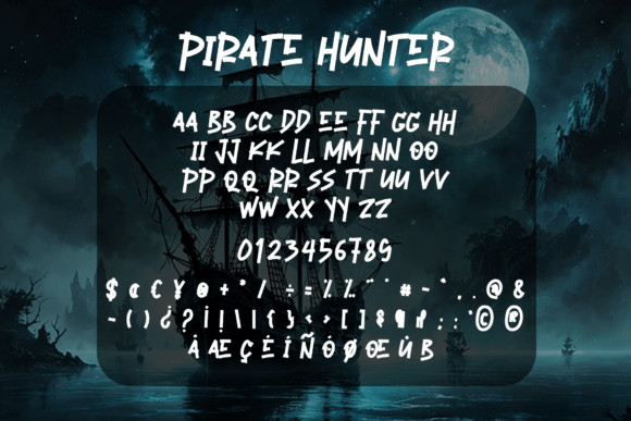 Pirate Hunter Font PNG with transparent background - Preview 3