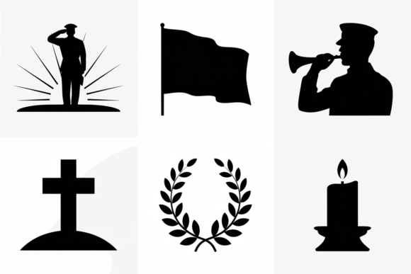 Remembrance Day SVG Icons Pack Graphic Crafts By rabiulalam97677